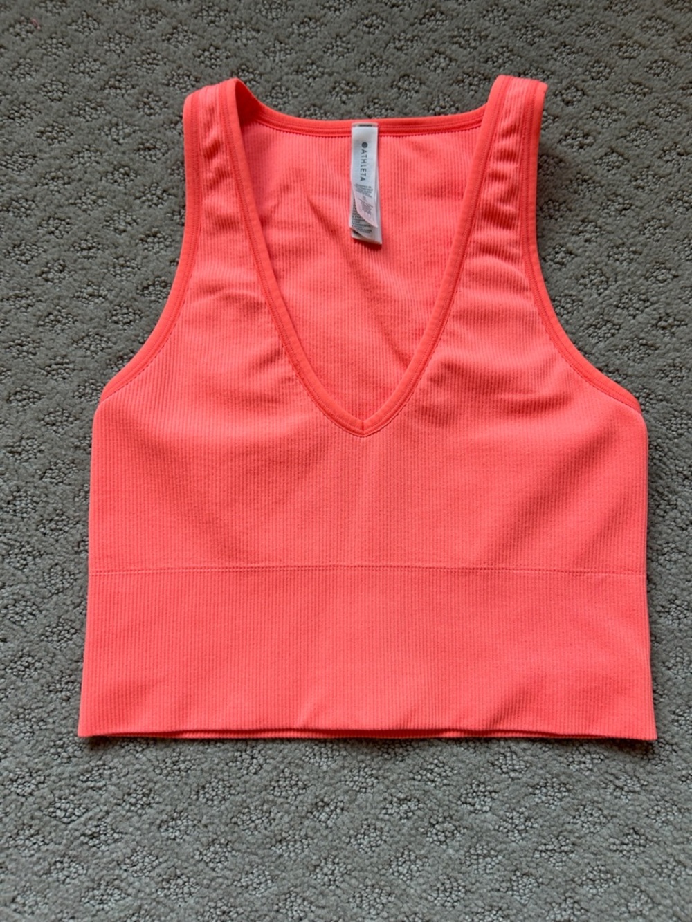 V-Neck Crop Tank Top - Coral Pink Athleta